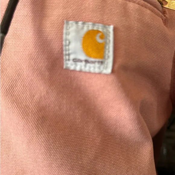 Rare Pink Carharrt Hooded, Canvas, Sherpa Lined Coat - Picture 4 of 9